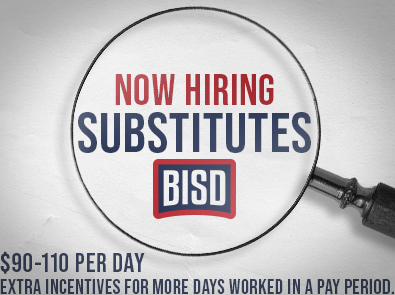  Image, BISD is hiring substitutes